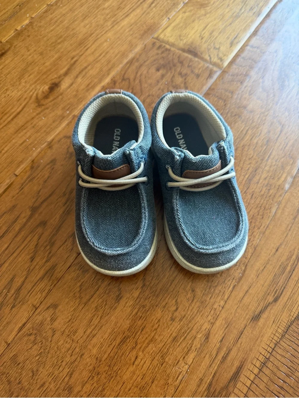 Old Navy Kids Canvas Boat Shoes duo - Blue and Light Gray toddler boy size 7